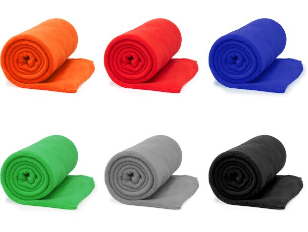 Manta polar colores variados poliéster 180 g/m2 Lambert Negro detalle 1