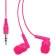 Auriculares con cable pvc Punk Fucsia