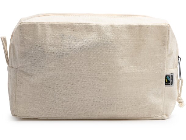 Neceser personalizado Naro con cremallera algodón Fairtrade 180g Crudo detalle 3