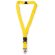 Lanyard colores variados de poliéster Guest Blanco detalle 2