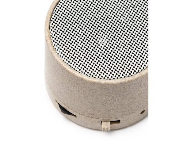 Altavoz Bluetooth Kumber fibra trigo natural radio FM manos libres Crudo detalle 3