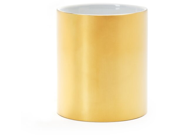 Tazas en plata y oro de cerámica Zala Oro detalle 8