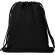 Mochila saco Zorzal poliéster 600D bolsillo cremallera cordones Negro detalle 11