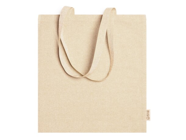 Bolsa algodón acabado jaspeado reciclado 120 g/m2 Rivoli Crudo detalle 7