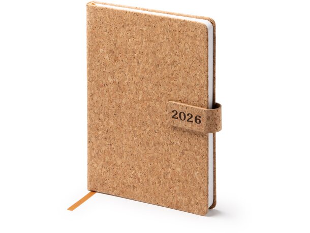 Agenda Vasir Natural con cubierta de corcho y cierre magnético Crudo detalle 5