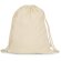 Bolsa cuerdas personalizada algodón orgánico crudo natural sin blanquear