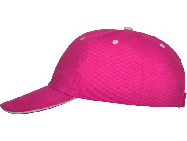 Gorras béisbol cierre velcro de algodón 260 g/m2 Panel Fucsia detalle 39