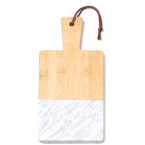 Tabla de cortar publicitaria Gino bambú mármol