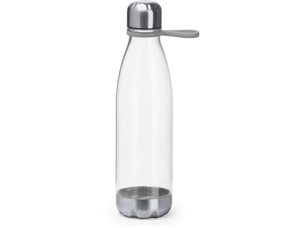 Botella de vidrio personalizadas con base de acero inoxidable y asa de transporte unisex acabado as transparente Eddo Rojo detalle 12