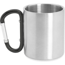 Taza Guaya acero con asa mosquetón para camping