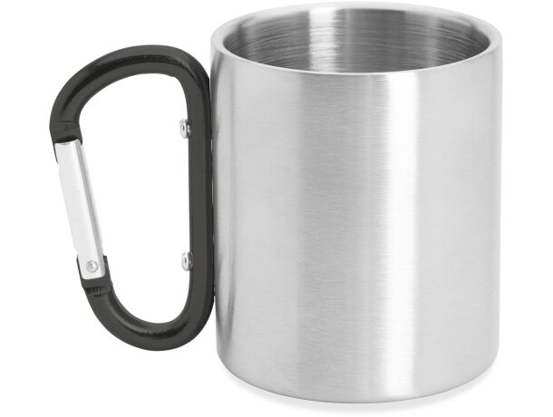 Taza Guaya acero inoxidable 230 ml con asa mosquetón camping Rojo detalle 20