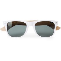 Gafas de sol personalizables de pc con patillas de bambú natural y uv400