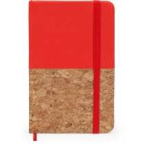 Cuaderno A6 personalizado corcho polipiel negro 80 hojas banda elástica