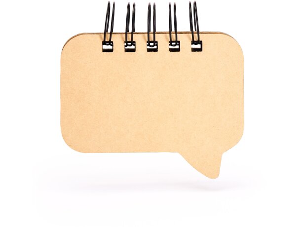 Bloc adhesivas ANFI personalizado con anillas cartón reciclado Crudo detalle 5