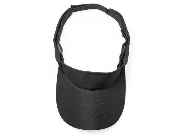 Visera personalizado con cierre velcro en microfibra Wizer Negro detalle 5