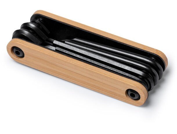 Set multiherramientas con detalles en madera acero Niner Crudo detalle 2