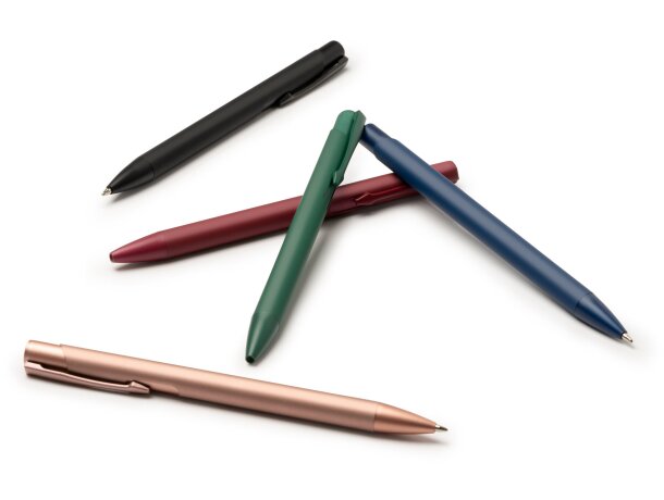 Bolígrafo Prosa con pulsador, cuerpo metálico y carga jumbo Negro detalle 3