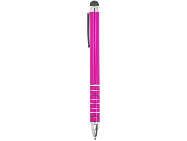 Bolígrafo metálico de aluminio puntero táctil tinta azul Fucsia detalle 17