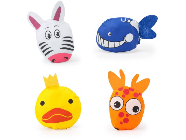 Mochila infantil poliéster 190T Zebra detalle 4