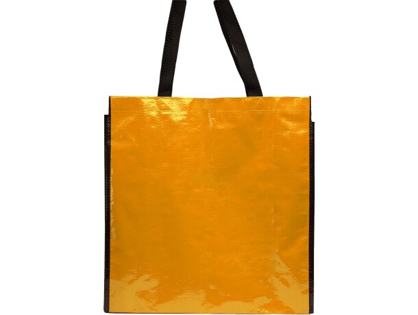 Bolsa para la compra barata polipropileno laminado brillante Coast Naranja detalle 12