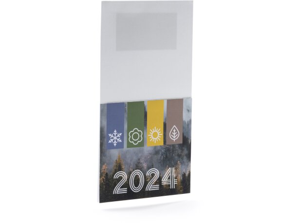 Imán calendario Glen blanco con hojas removibles Blanco detalle 4