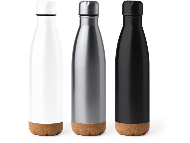 Botella de acero doble pared con tapón a juego 520ml Kale Blanco detalle 1