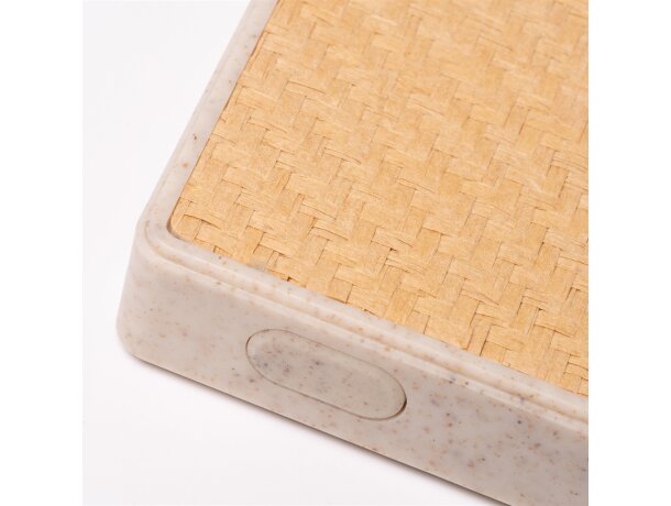Powerbank 10000 mah de plástico reciclado Brukin Crudo detalle 1