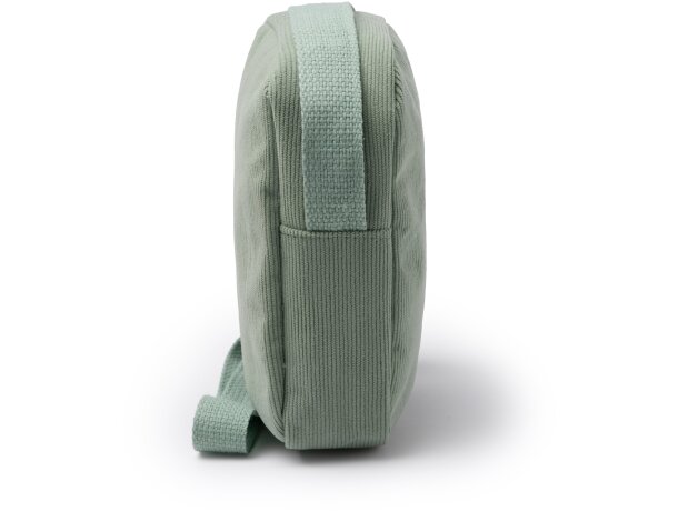 Bandolera Kapi de pana con cremallera y cinta ajustable Verde helecho detalle 4