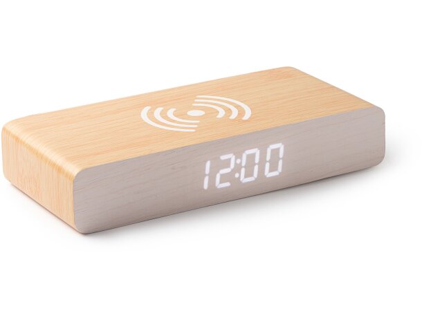 Icarus reloj digital multifunción con cargador inalámbrico 5W Crudo detalle 6