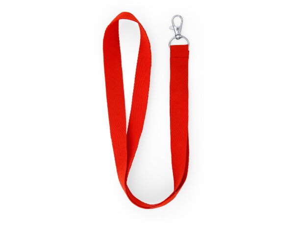 Lanyards baratos poliéster Host Rojo detalle 16