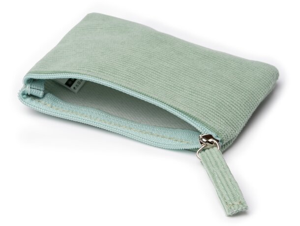 Monedero pana cremallera compacto Dake Negro detalle 1