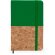 Bloc de notas con tapa rígida de corcho/polipiel y hojas lisas Verde helecho