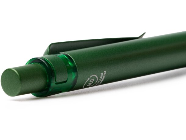 Bolígrafo Ceruti de aluminio reciclado con detalles translúcidos Blanco detalle 2