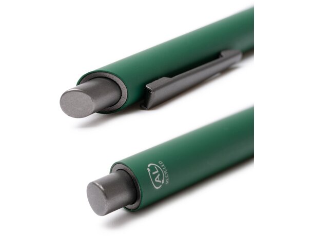 Bolígrafo Tory de aluminio reciclado con pulsador Blanco detalle 2