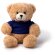 Peluche oso Jazz con sudadera personalizable de poliéster Marino