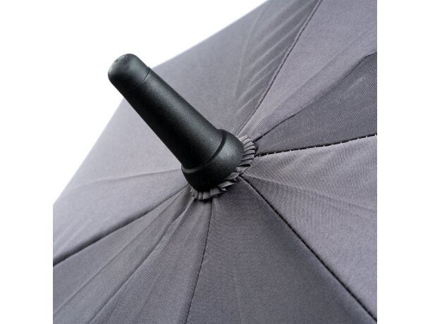 Paraguas con tejido pongee 190T y sistema anti-viento Osaka Negro detalle 2