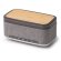 Altavoz Bluetooth MORNIX bambú reciclado con carga inalámbrica Gris vigore detalle 5