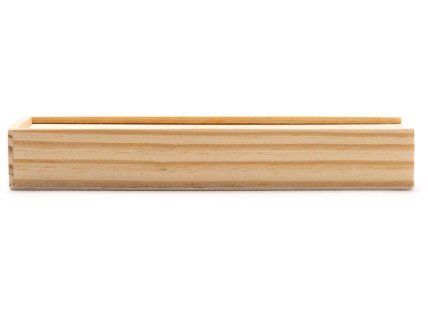 Set de juego Ludus natural con baraja y dominó en caja de madera Crudo detalle 3