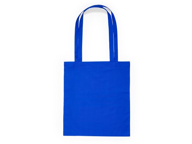 Bolsas de algodón personalizadas de asas largas reforzadas a color 105 g/m2 Blanco detalle 3