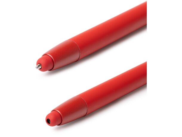 Bolígrafo Kean aluminio reciclado y bambú con puntero Blanco detalle 1