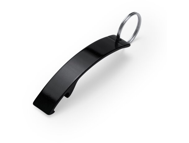 Llavero abridor en diversos colores aluminio Malt Negro detalle 3