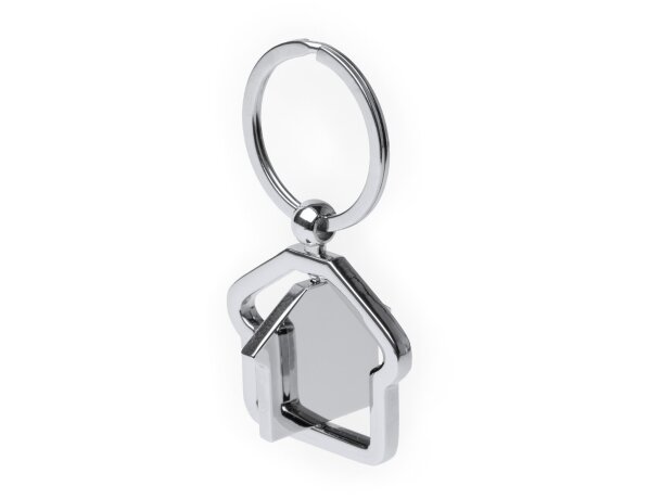 Llavero Tudor plata giratorio personalizable para empresa Plata detalle 1