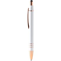 Bolígrafo Leiva metal mate con detalles cobre