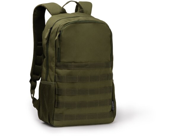 Mochila Búfalo de poliéster reciclado con bolsillo portátil Negro detalle 4