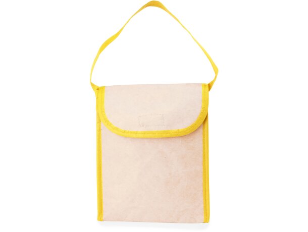 Bolsa térmica promocional con detalles de color y solapa en papel laminado 130 g/m2 Serreta Rojo detalle 7