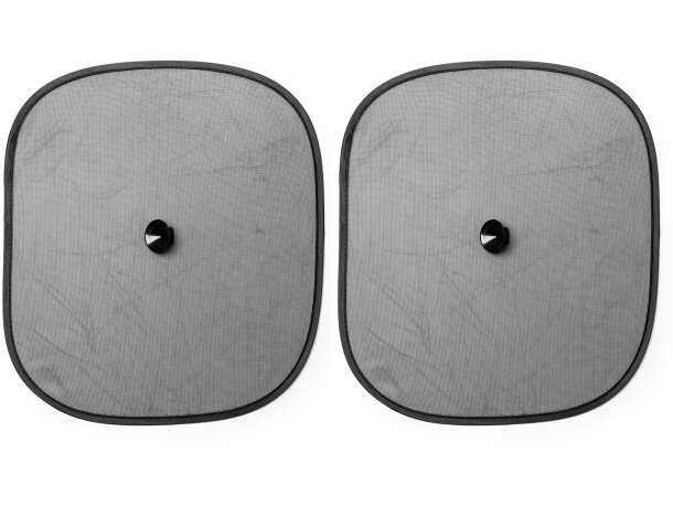 Parasoles Coche Ventanilla con Ventosa Poliéster Mack 2 Piezas Negro detalle 4