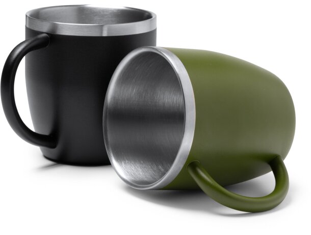 Taza térmica Bany 300ml acero inoxidable doble pared Blanco detalle 3