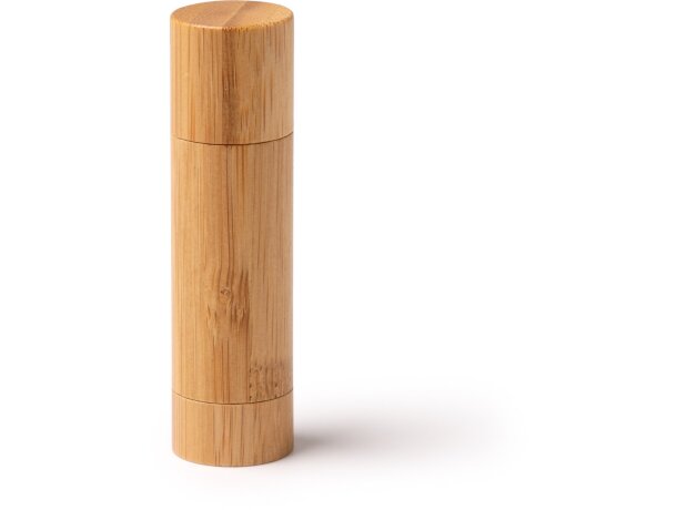 Bálsamo labial con logo Seido bambú SPF15 protección hidratación Crudo detalle 4