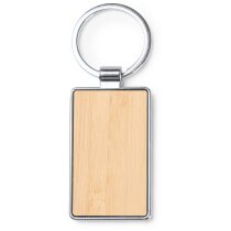 Llavero Karby rectangular bambú y metal sostenible