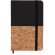 Bloc de notas con tapa rígida de corcho/polipiel y hojas lisas Negro detalle 5